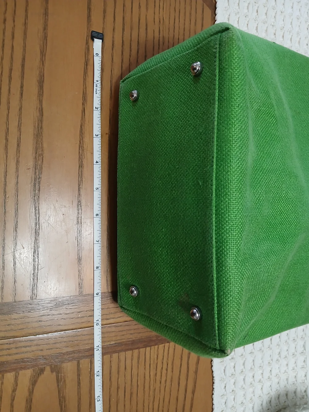 Kate Spade Green Tote Bag with Metal Handles